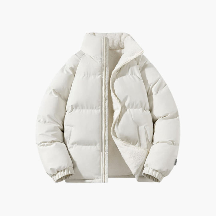 Herren Steppjacke mit Reißverschluss und hohem Kragen