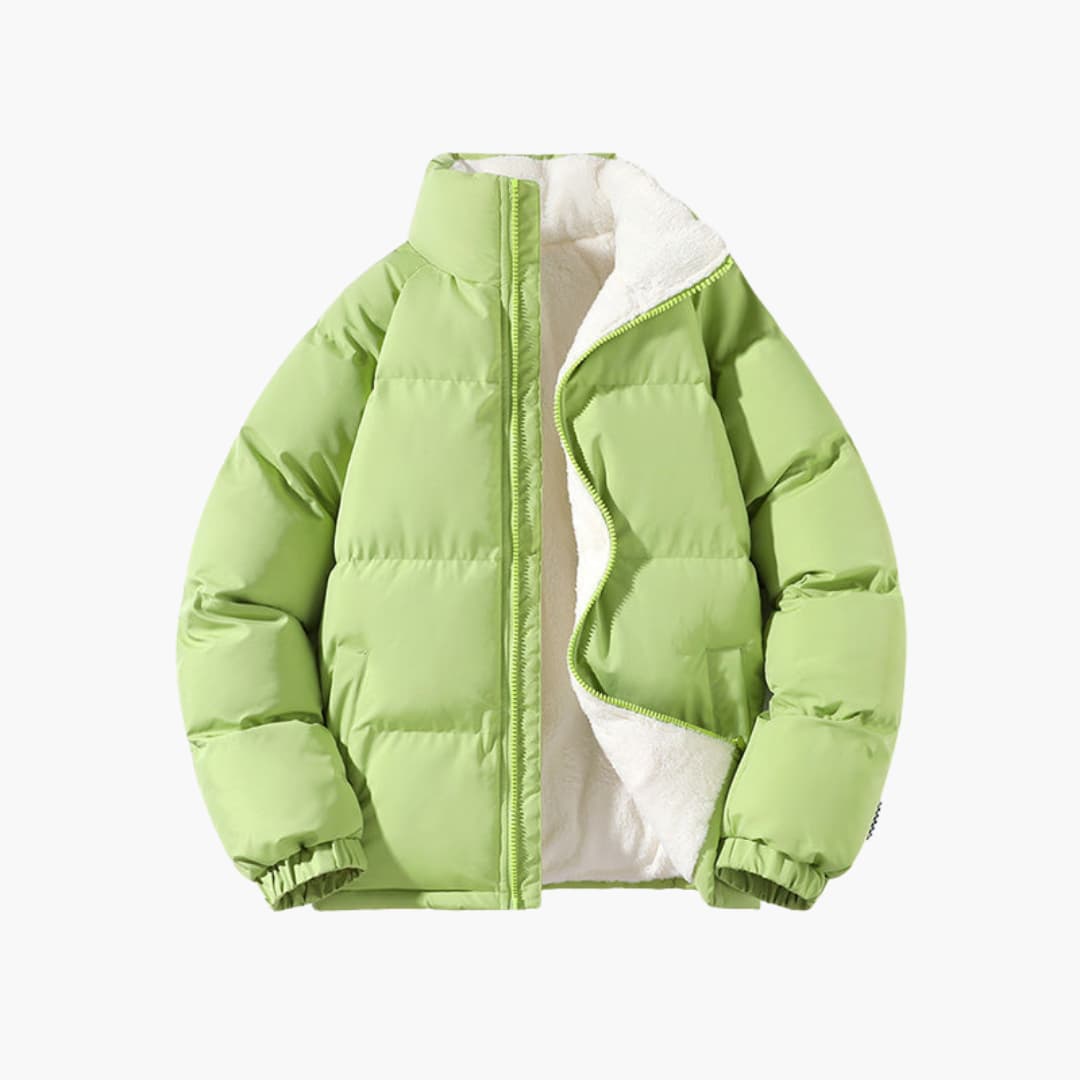 Herren Steppjacke mit Reißverschluss und hohem Kragen