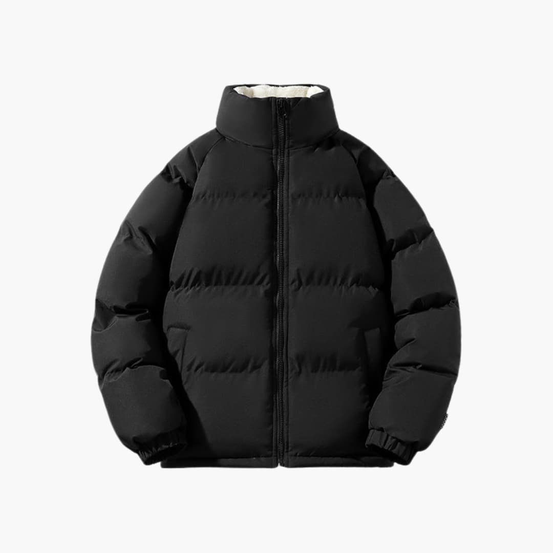 Herren Steppjacke mit Reißverschluss und hohem Kragen