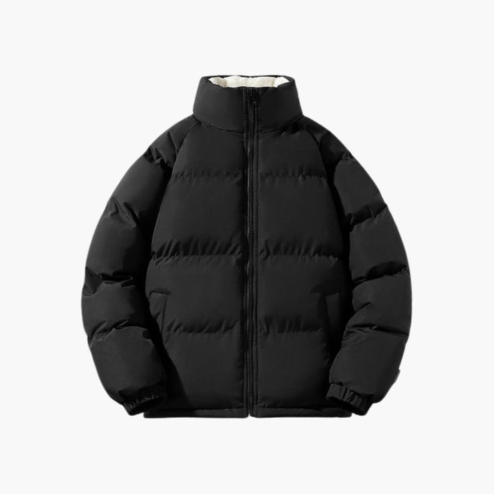 Herren Steppjacke mit Reißverschluss und hohem Kragen