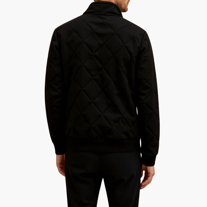 Herren Steppjacke mit Reißverschluss und Rippenbündchen