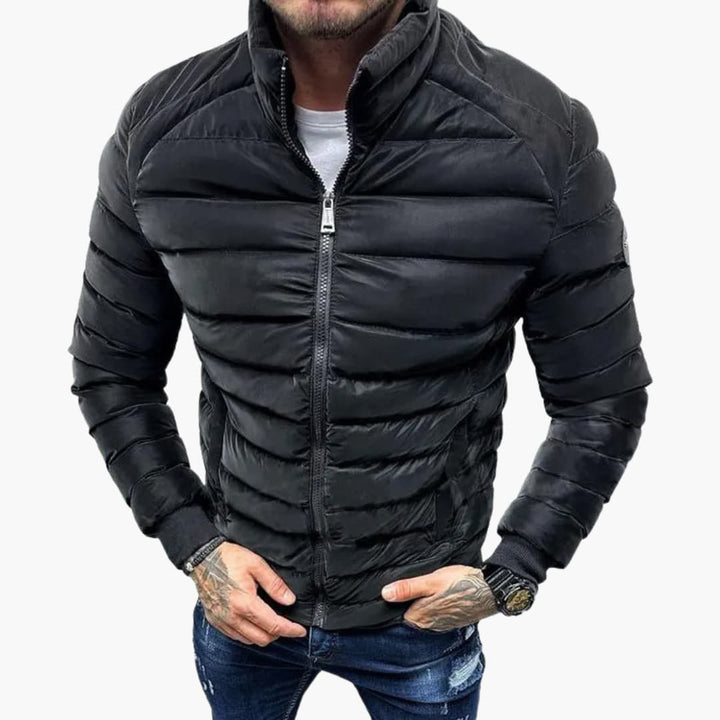 Herren Steppjacke mit Slim Fit und hohem Kragen