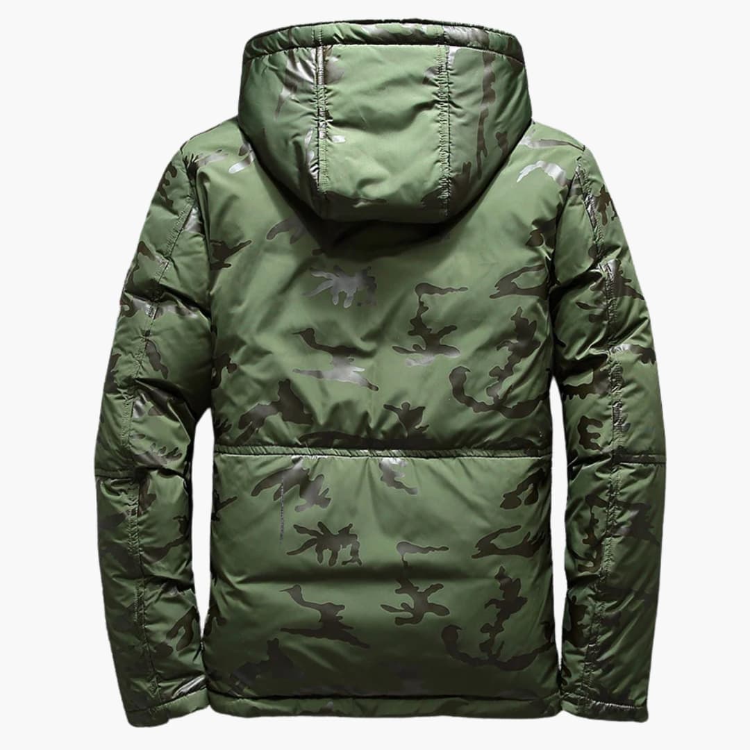 Herren Tarnjacke mit Kapuze und Reißverschluss vorne