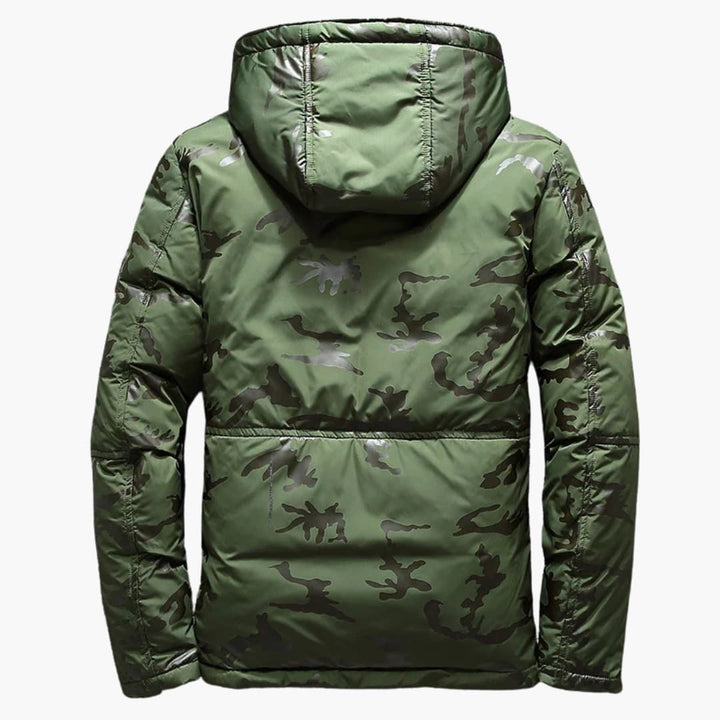 Herren Tarnjacke mit Kapuze und Reißverschluss vorne