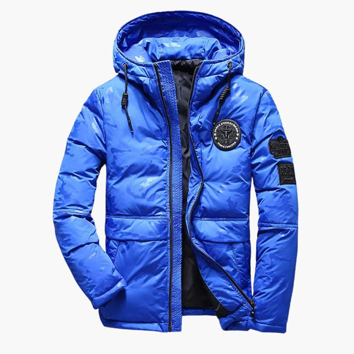 Herren Tarnjacke mit Kapuze und Reißverschluss vorne