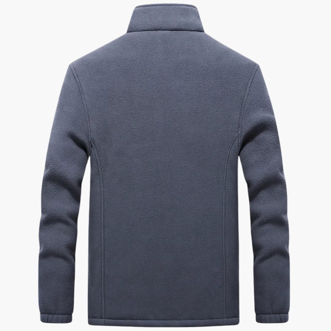 Herren Winter Fleecejacke mit Reißverschluss und Stehkragen