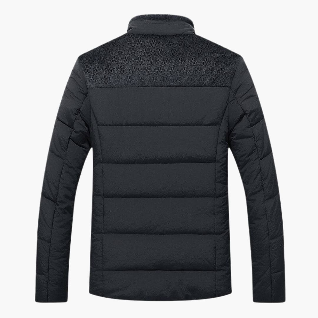 Herren Winterjacke mit durchgehendem Reißverschluss und Stehkragen