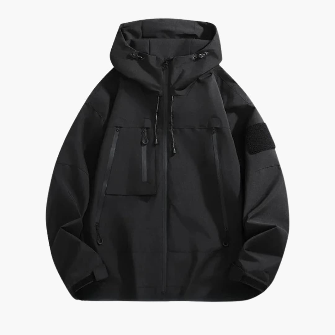 Herren jacke mit Kapuze und Frontreißverschluss