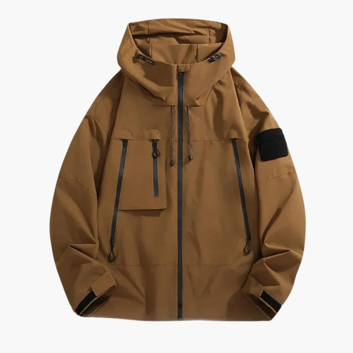 Herren jacke mit Kapuze und Frontreißverschluss