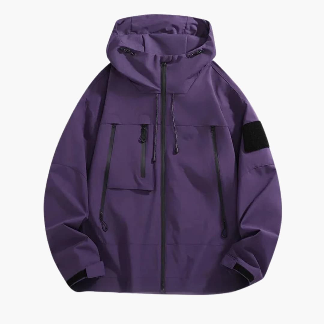 Herren jacke mit Kapuze und Frontreißverschluss
