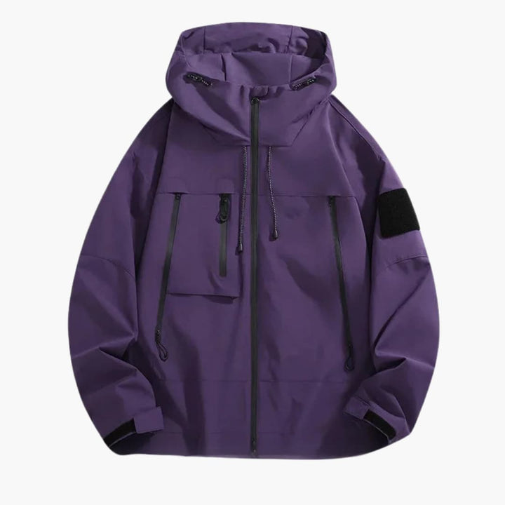 Herren jacke mit Kapuze und Frontreißverschluss