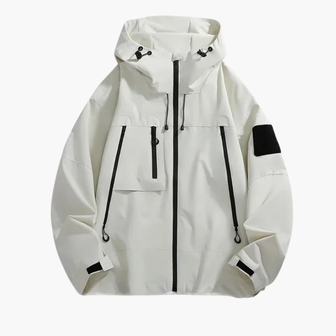 Herren jacke mit Kapuze und Frontreißverschluss