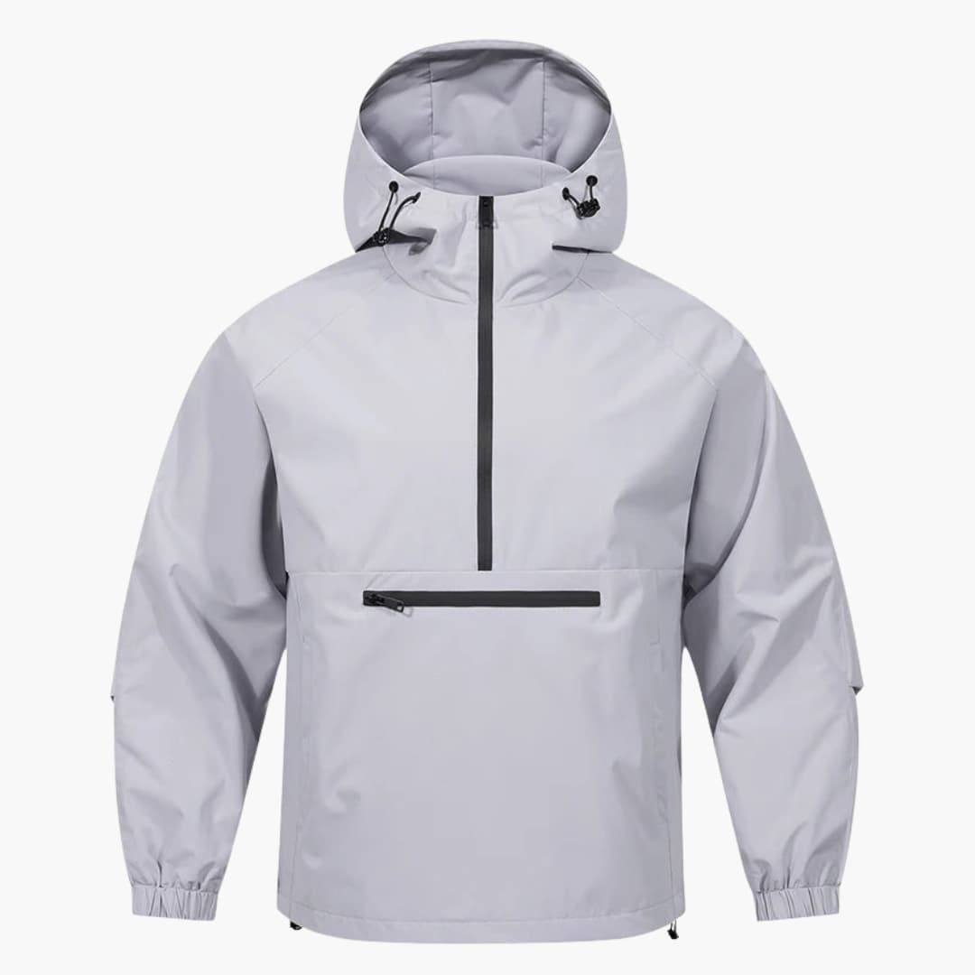 Herrenjacke mit Kapuze Frontreißverschluss und langen Ärmeln