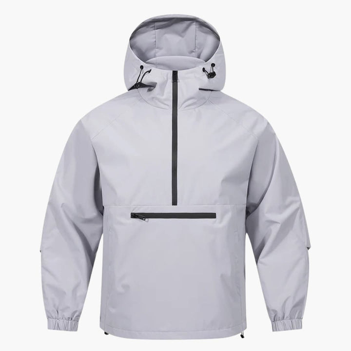 Herrenjacke mit Kapuze Frontreißverschluss und langen Ärmeln