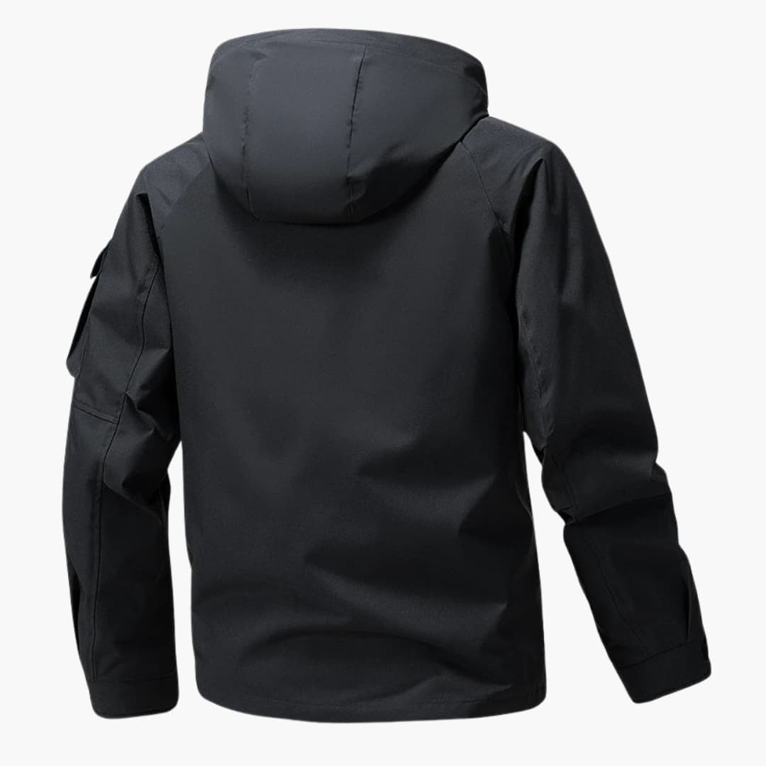Herrenjacke mit Kapuze Frontreißverschluss und Seitentaschen