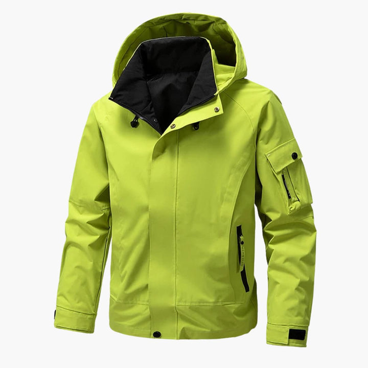 Herrenjacke mit Kapuze Frontreißverschluss und Seitentaschen