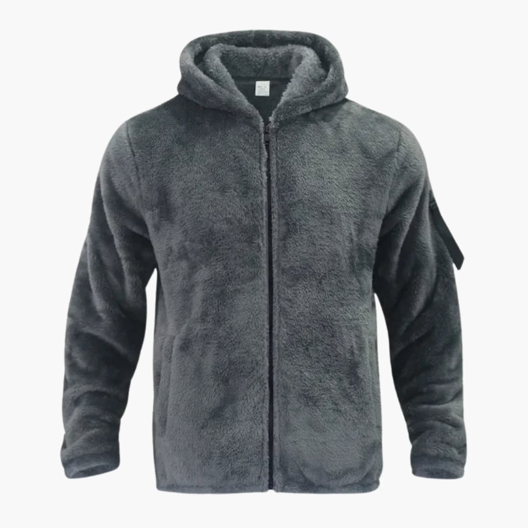 Herrenjacke mit Kapuze und Reißverschluss