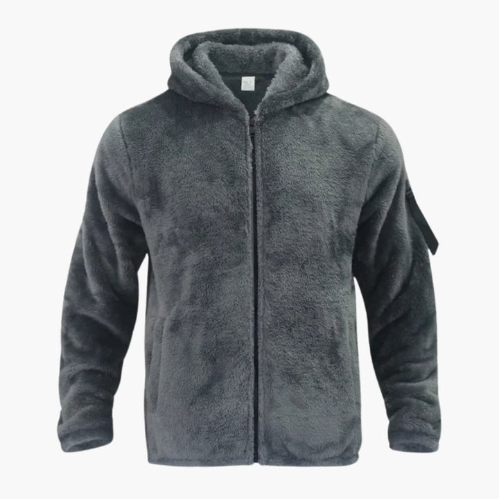 Herrenjacke mit Kapuze und Reißverschluss