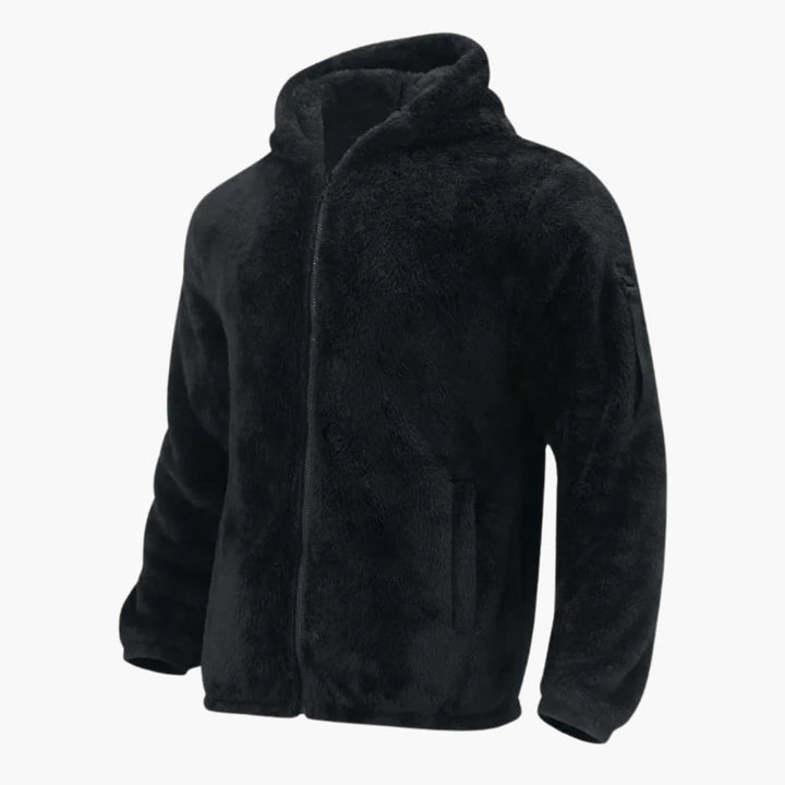 Herrenjacke mit Kapuze und Reißverschluss