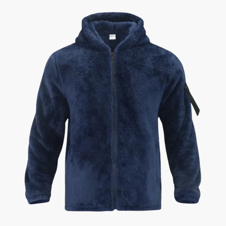 Herrenjacke mit Kapuze und Reißverschluss