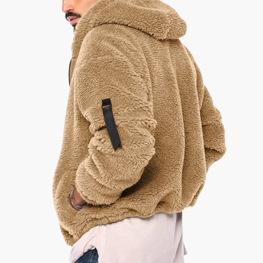 Herrenjacke mit Kapuze und Reißverschluss