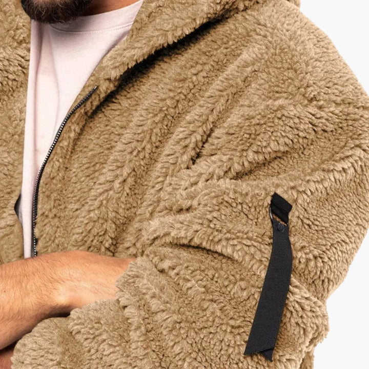 Herrenjacke mit Kapuze und Reißverschluss
