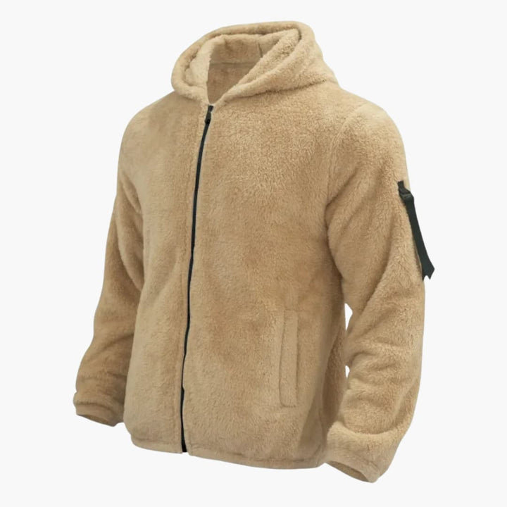 Herrenjacke mit Kapuze und Reißverschluss