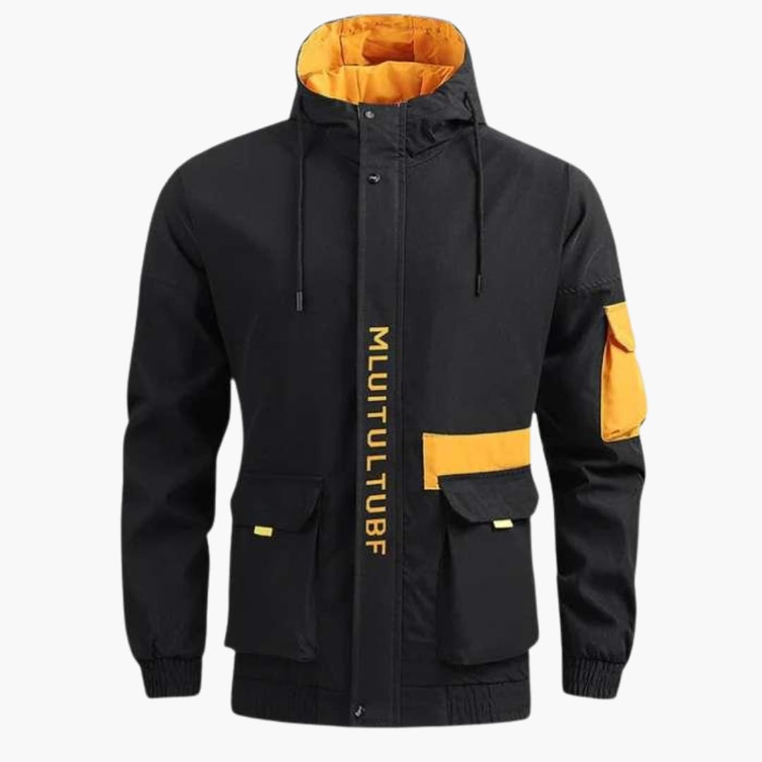 Herren jacke mit Kapuze und mehreren Taschen