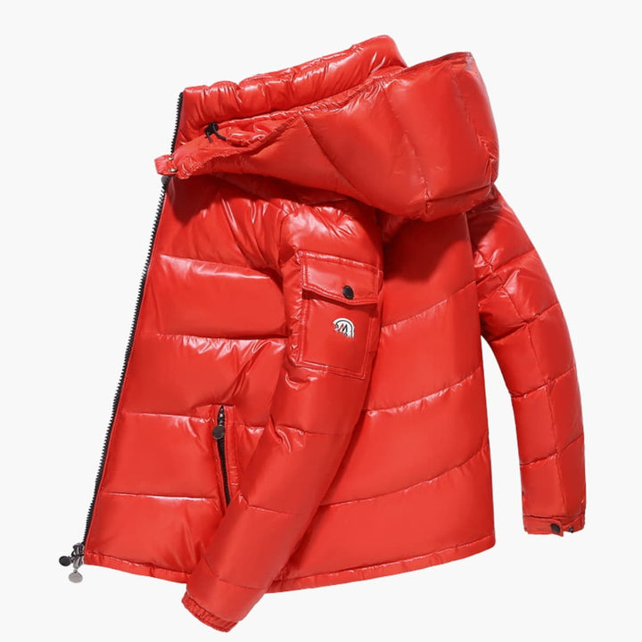 Herrenjacke mit Reißverschluss und Kapuze