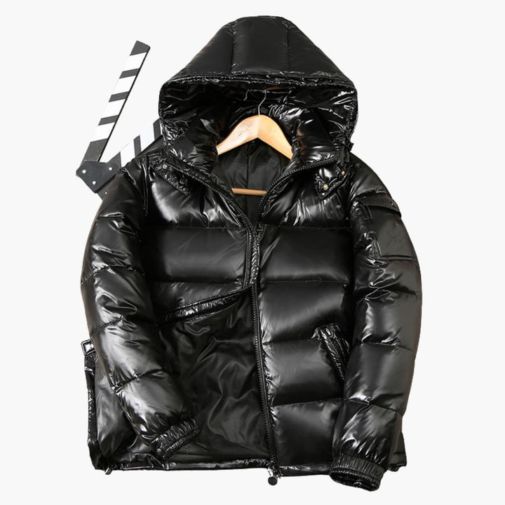 Herrenjacke mit Reißverschluss und Kapuze