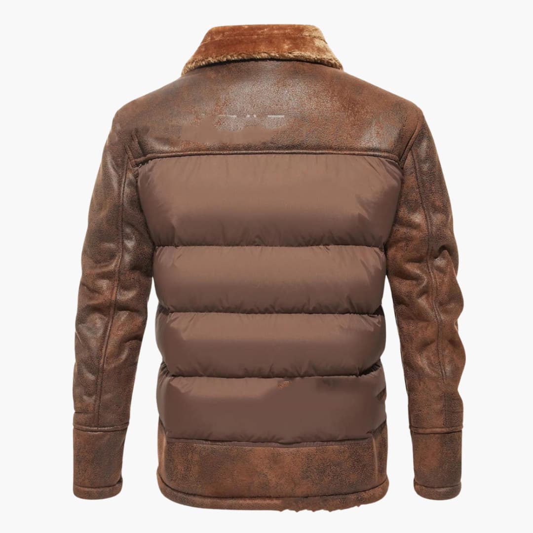 Herrenjacke mit Reißverschluss und gesteppter Oberfläche