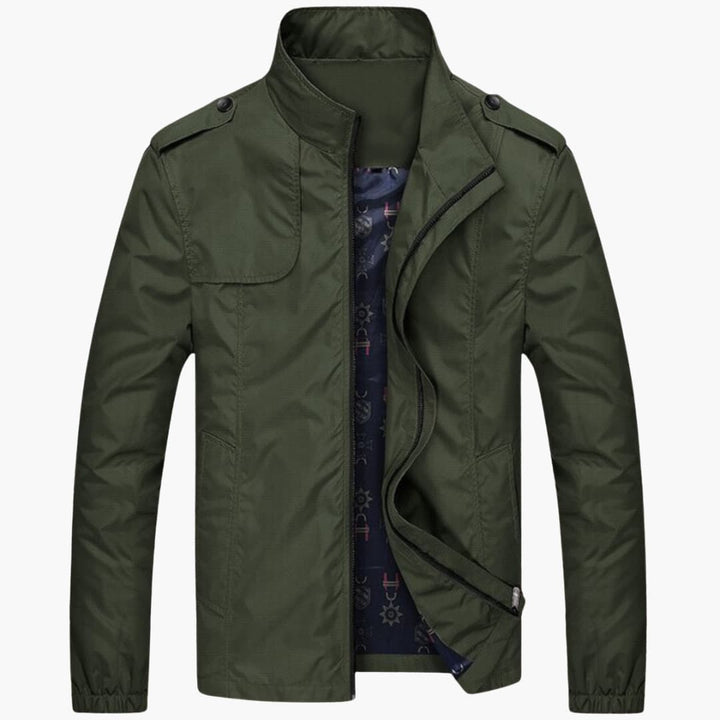 Herren jacke mit Stehkragen und Reißverschluss