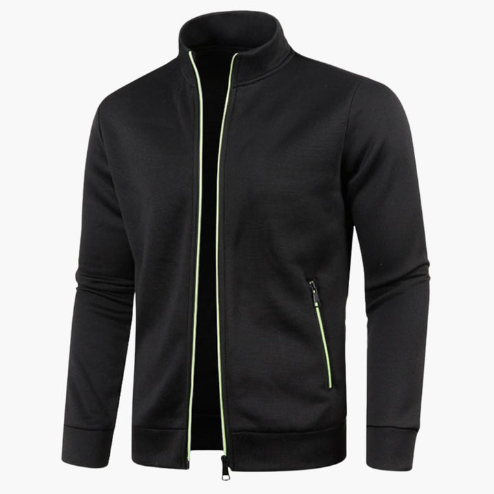Herren jacke mit Stehkragen und Reißverschlusstaschen