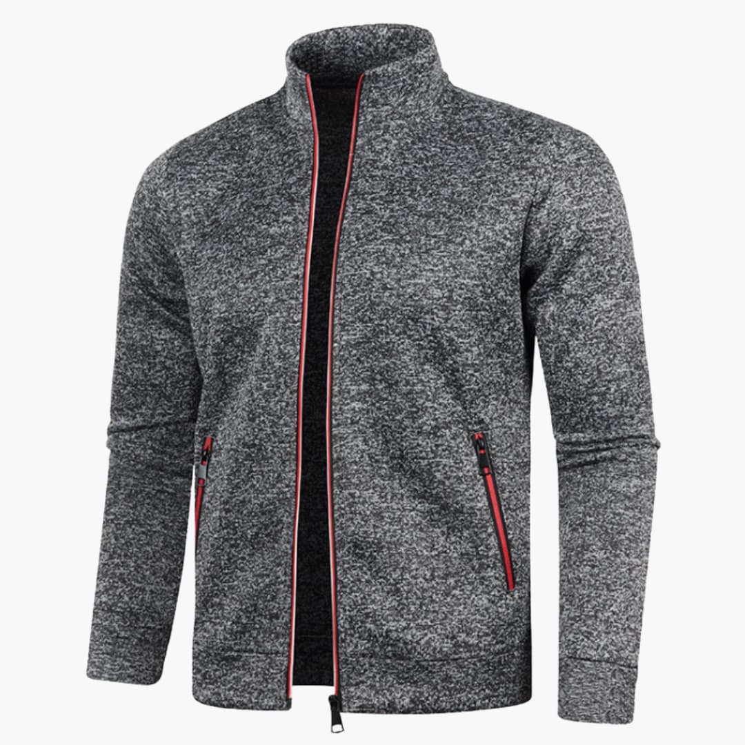 Herren jacke mit Stehkragen und Reißverschlusstaschen
