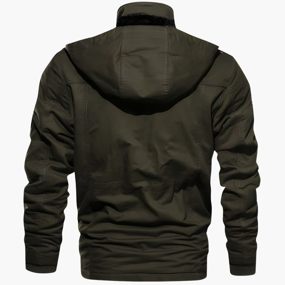 Herrenjacke mit Stehkragen und mehreren Taschen