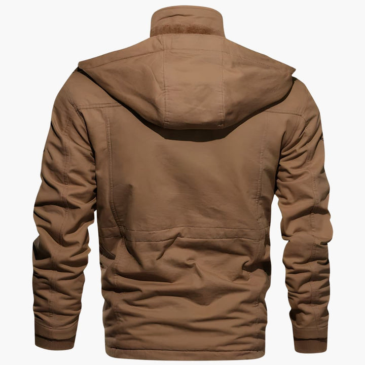 Herrenjacke mit Stehkragen und mehreren Taschen