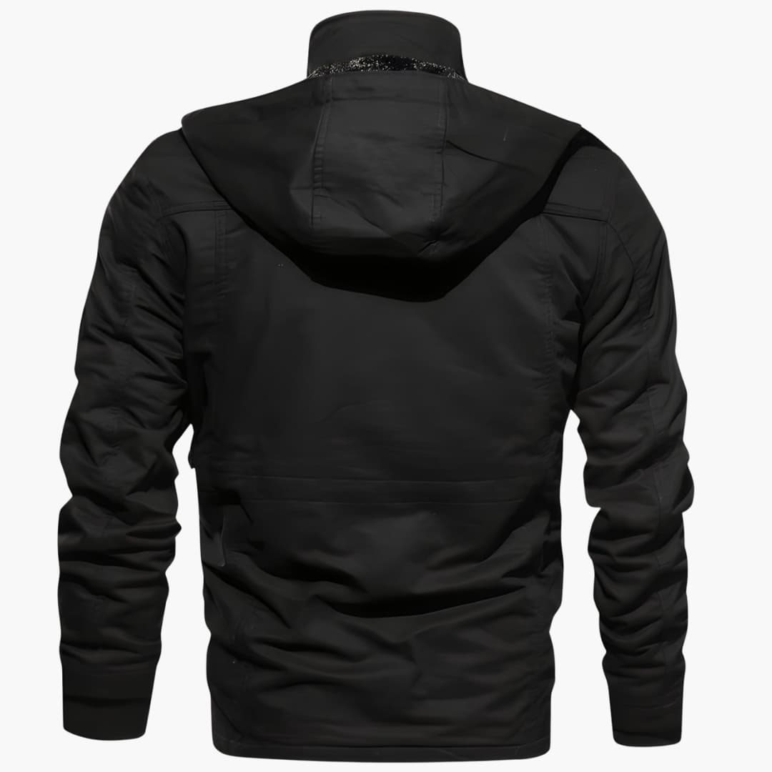 Herrenjacke mit Stehkragen und mehreren Taschen