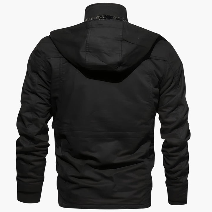 Herrenjacke mit Stehkragen und mehreren Taschen