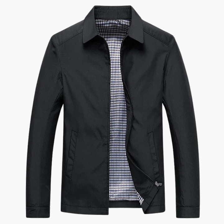 Herrenjacke mit vollständigem Reißverschluss und Stehkragen