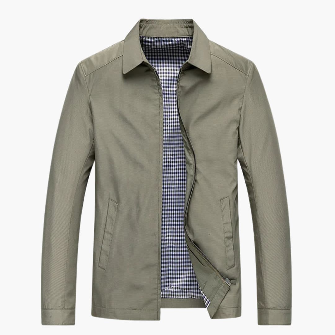 Herrenjacke mit vollständigem Reißverschluss und Stehkragen