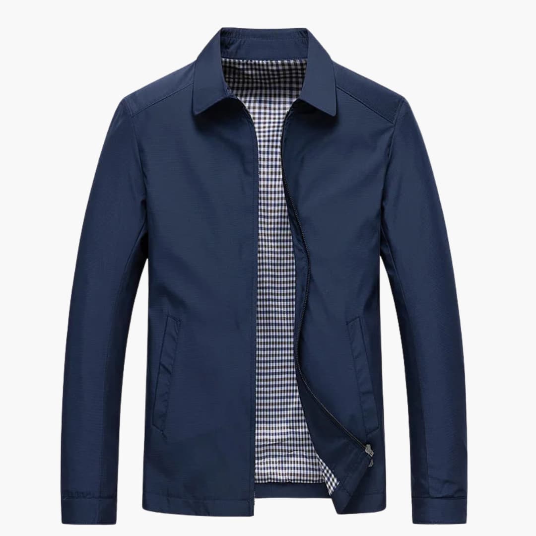 Herrenjacke mit vollständigem Reißverschluss und Stehkragen