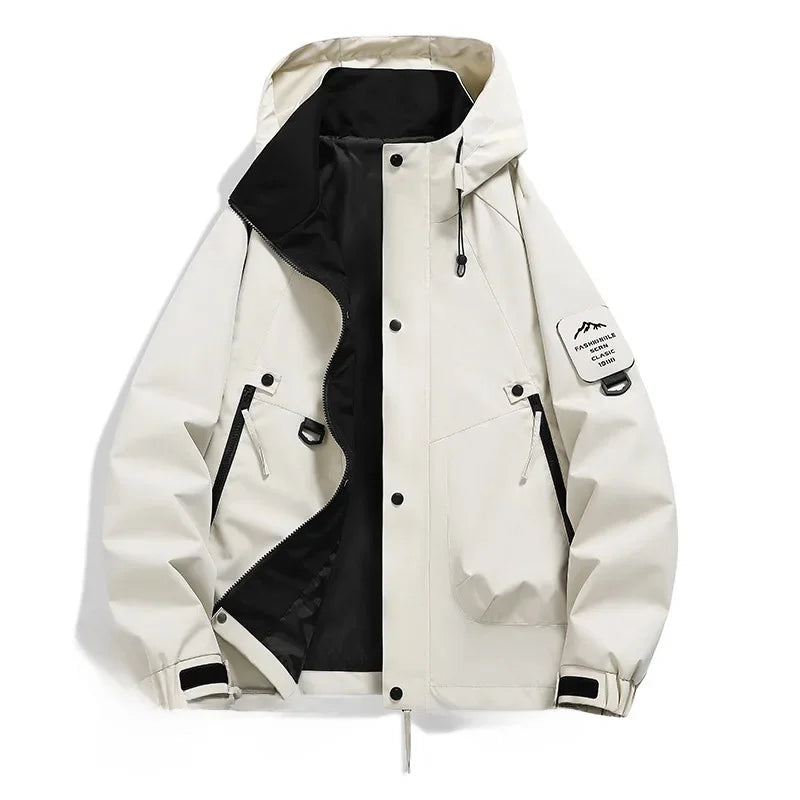 Unisex Kapuzen Skijacke mit verstellbarem Schnitt und langen Ärmeln