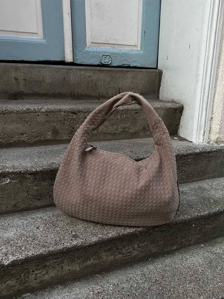 Gewebte suede Tasche XL