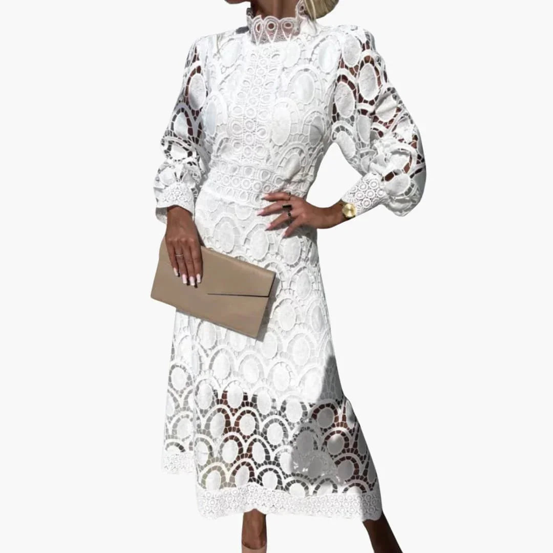Spitzen High-Waist Kleid für Damen