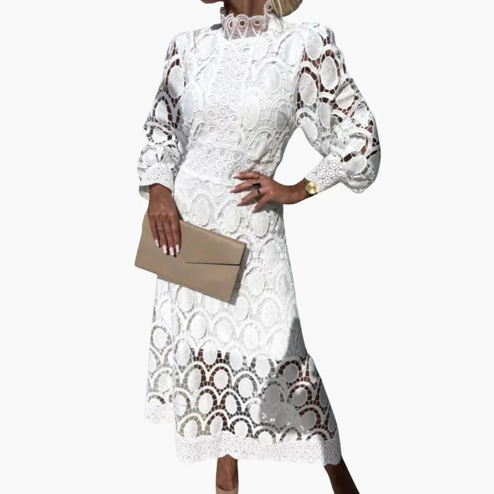 Spitzen High-Waist Kleid für Damen