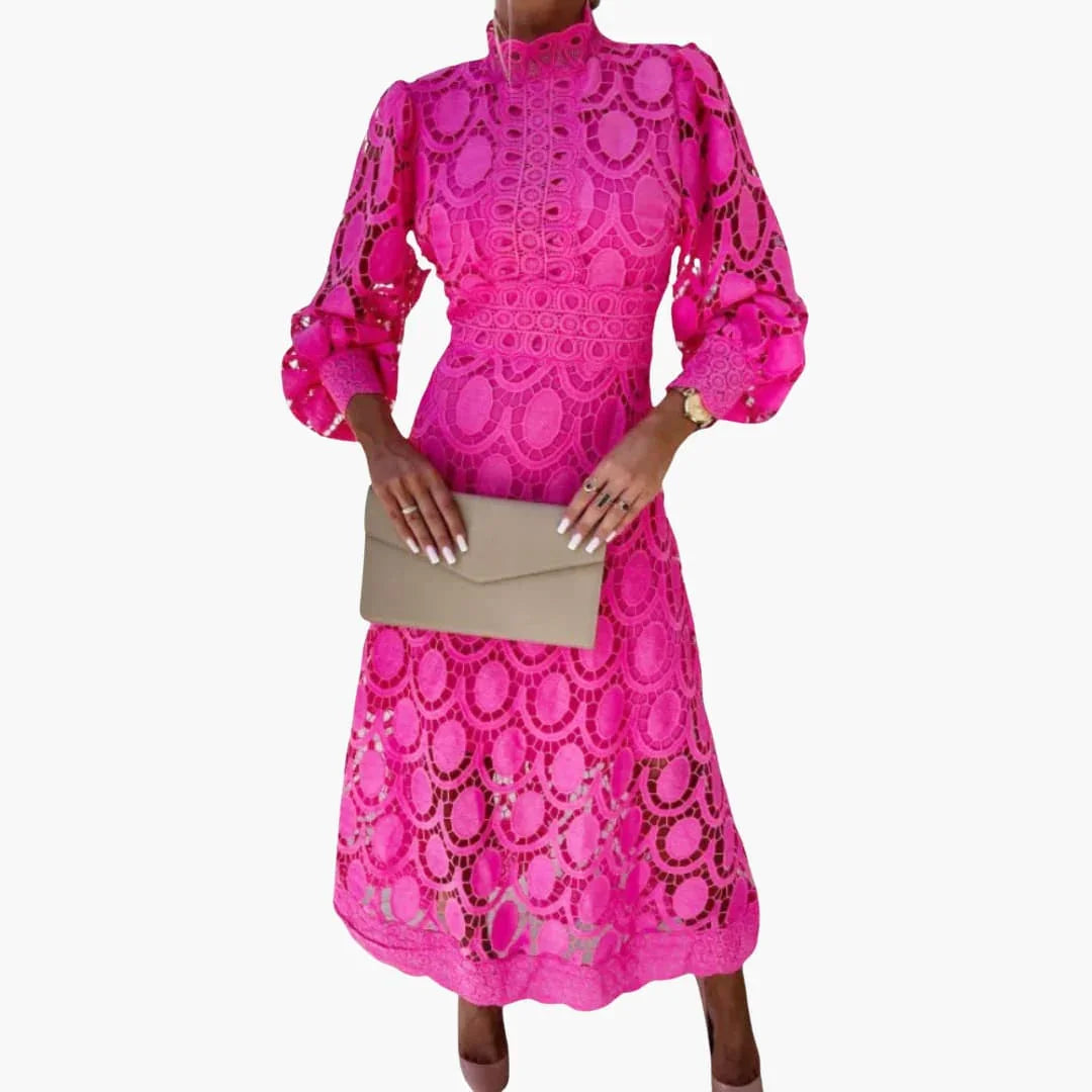 Spitzen High-Waist Kleid für Damen