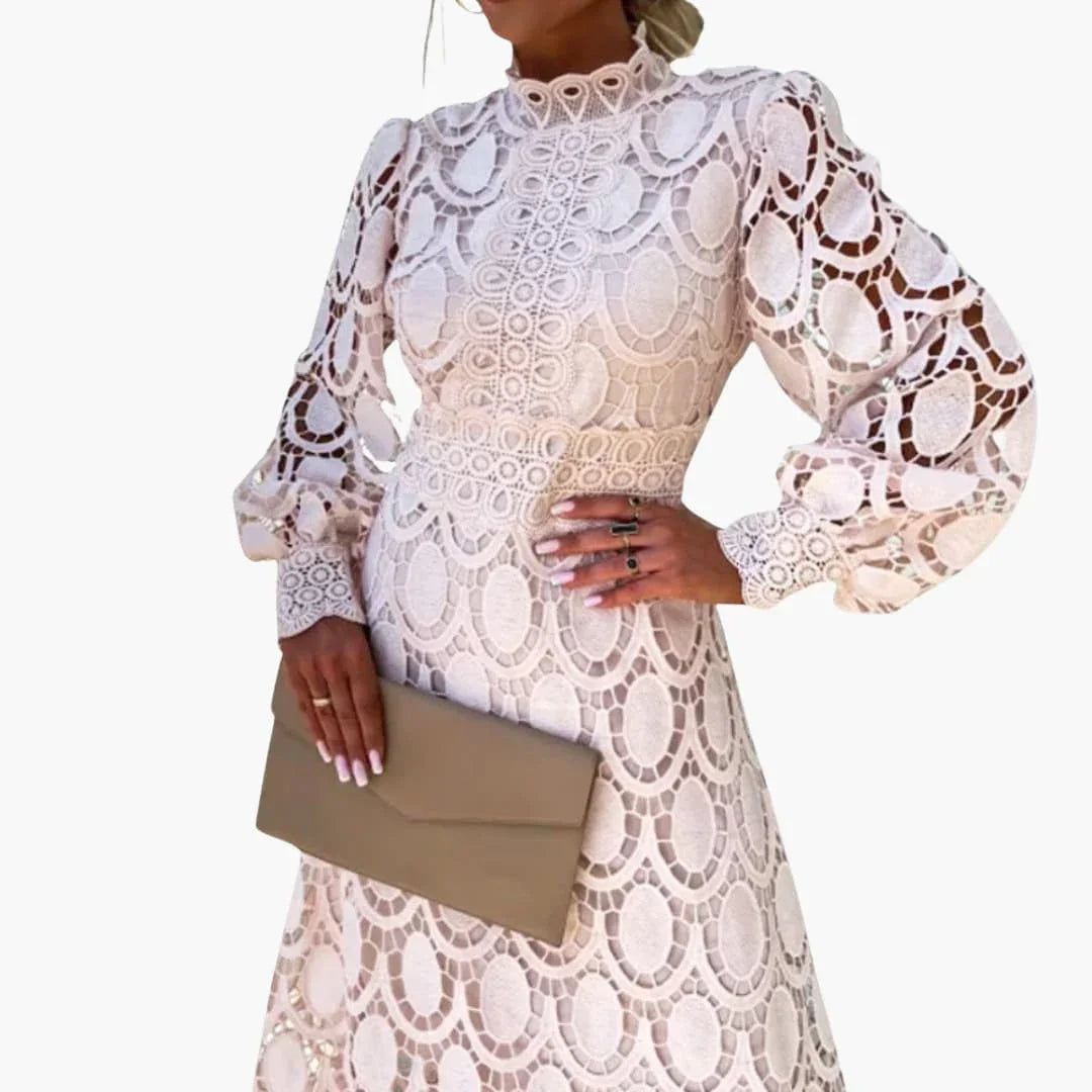 Spitzen High-Waist Kleid für Damen