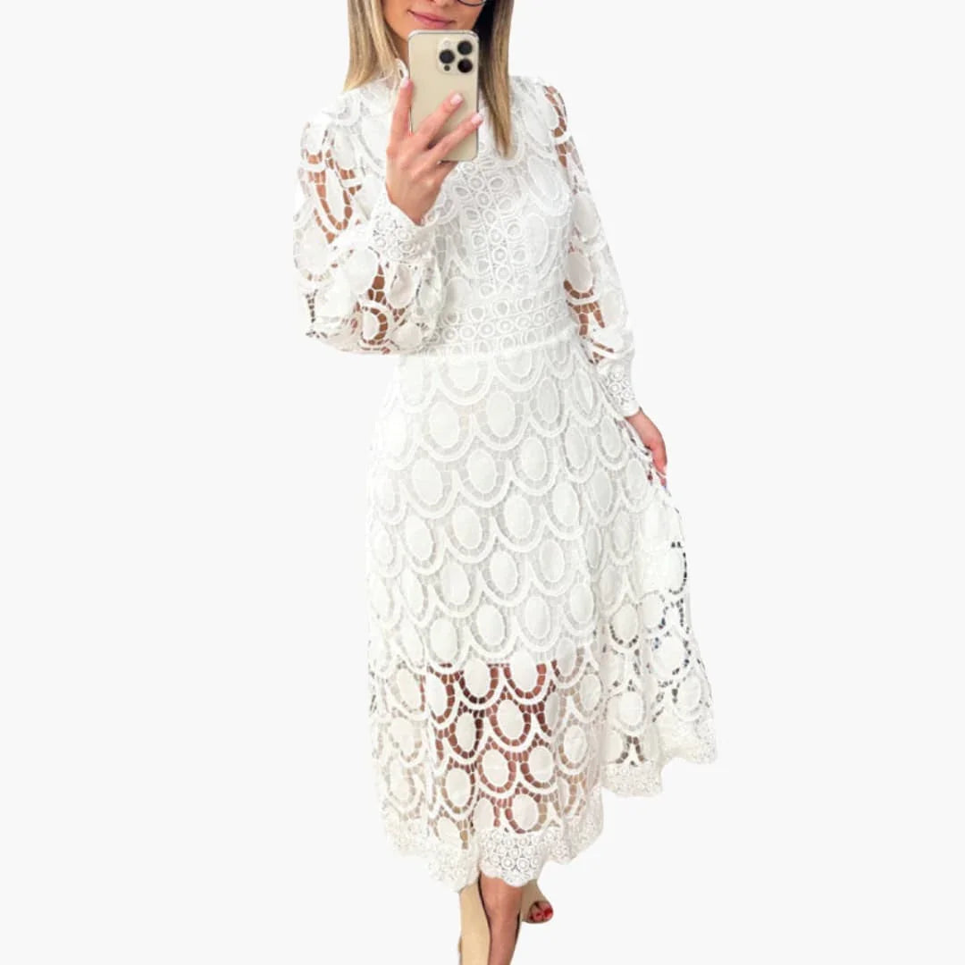 Spitzen High-Waist Kleid für Damen