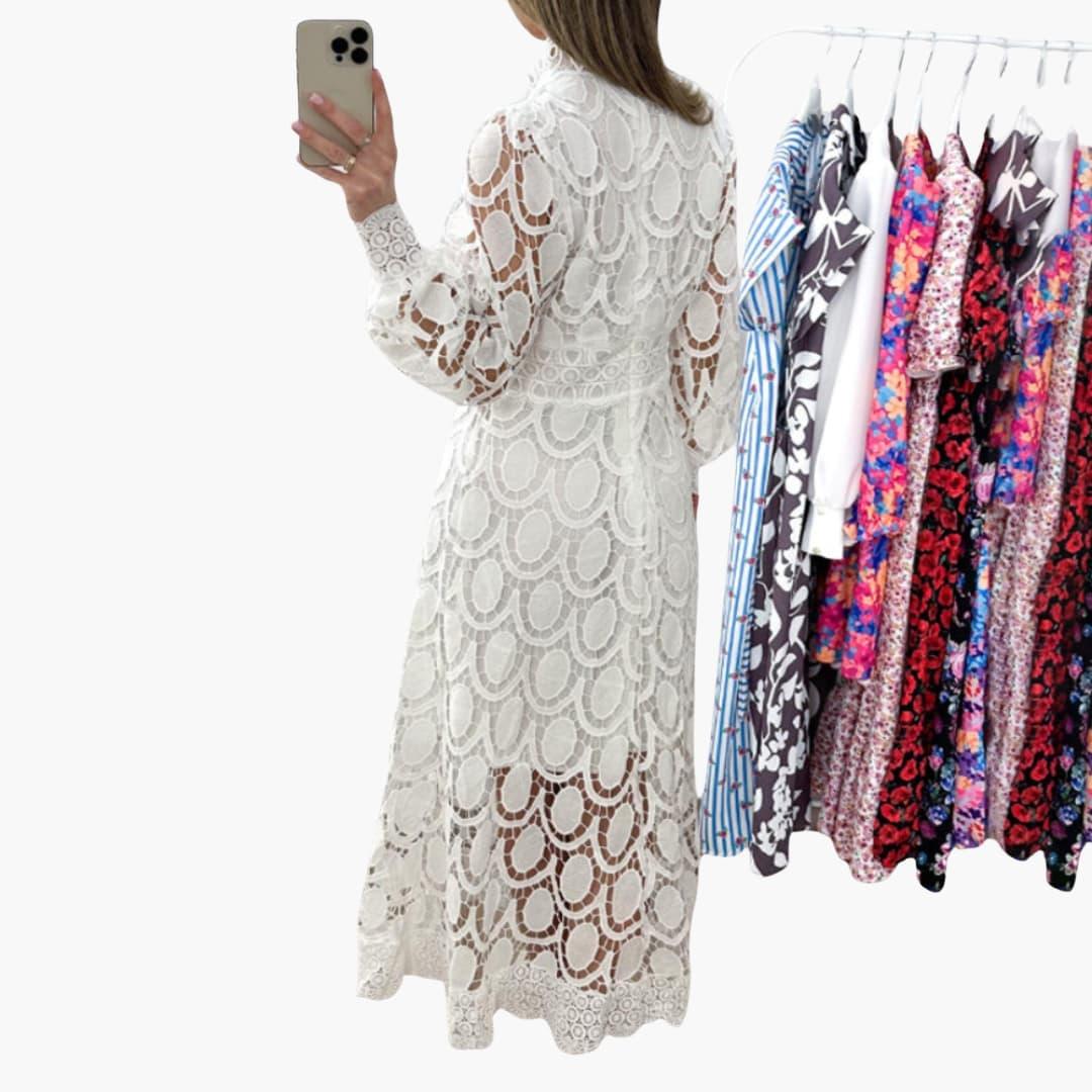 Spitzen High-Waist Kleid für Damen