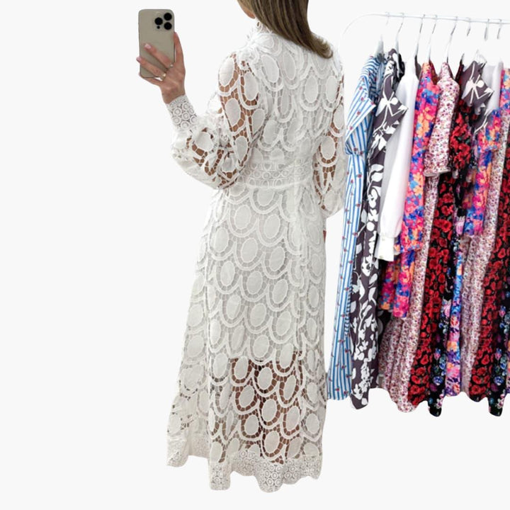 Spitzen High-Waist Kleid für Damen